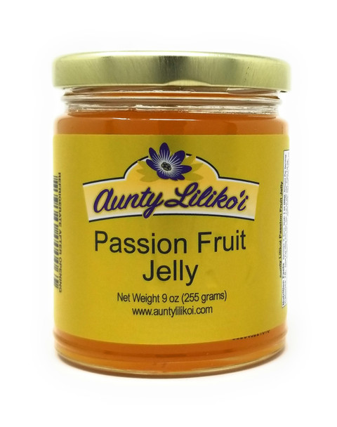 Aunty Lilikoi Passion Fruit Jelly 9oz Jar Hawaii Kauai Fruit Spread Natural