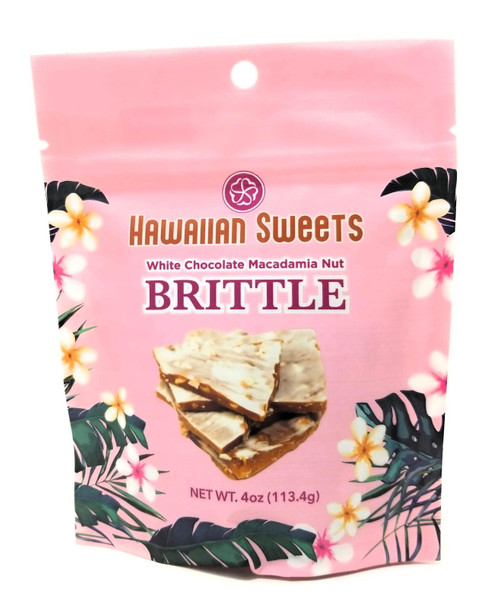 Hawaiian Sweets White Chocolate Macadamia Nut Brittle, 4oz – Made in Maui Hawaii