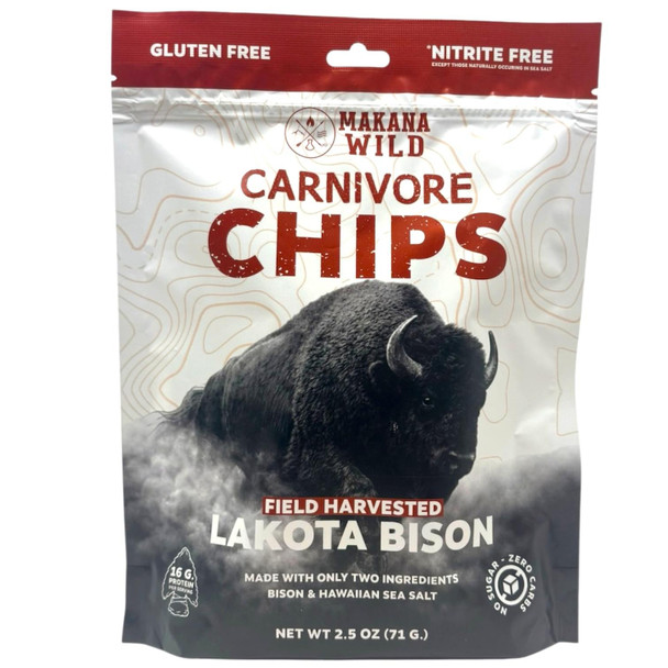 Makana Wild Carnivore Chips Field Harvested Lakota Bison 2.5 oz