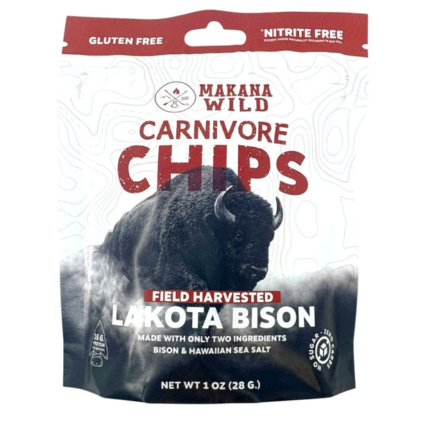 Makana Wild Carnivore Chips Field Harvested Lakota Bison 1 oz
