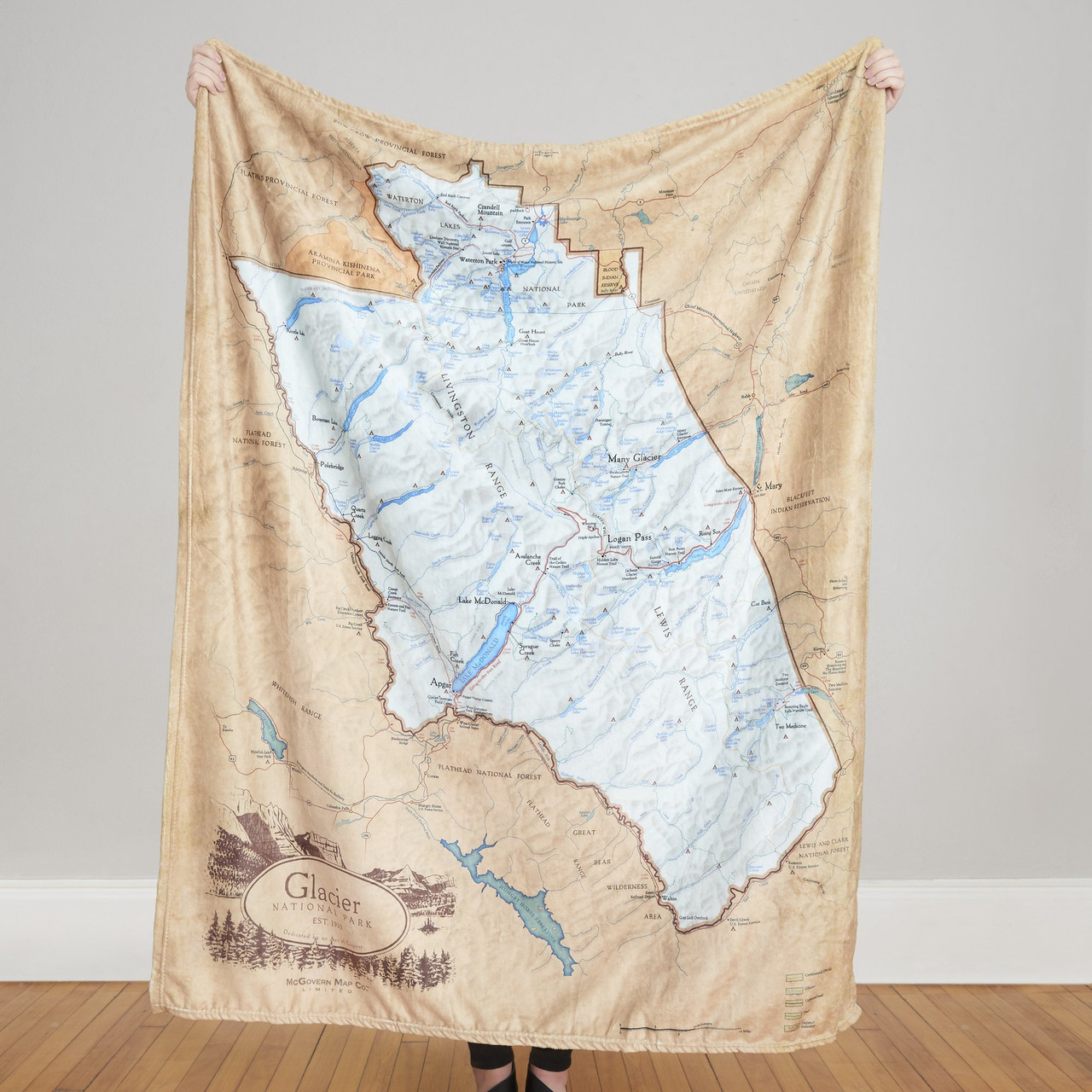 Glacier Map blanket