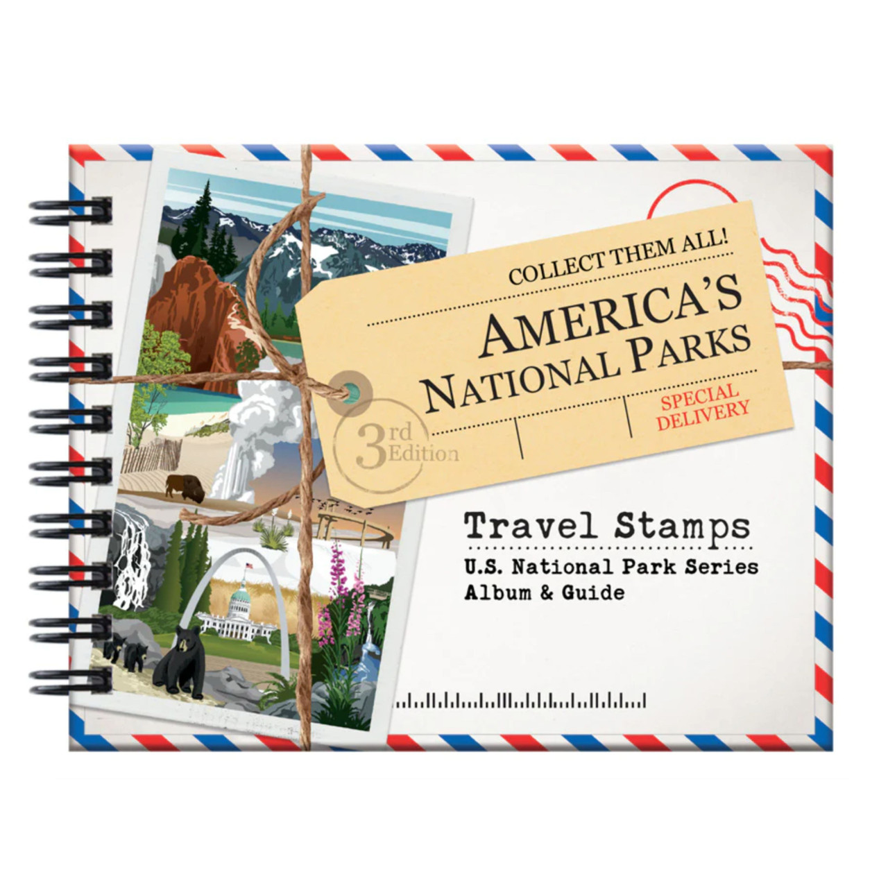 Travel Stamps U.S. National Park Album & Guide Glacier National