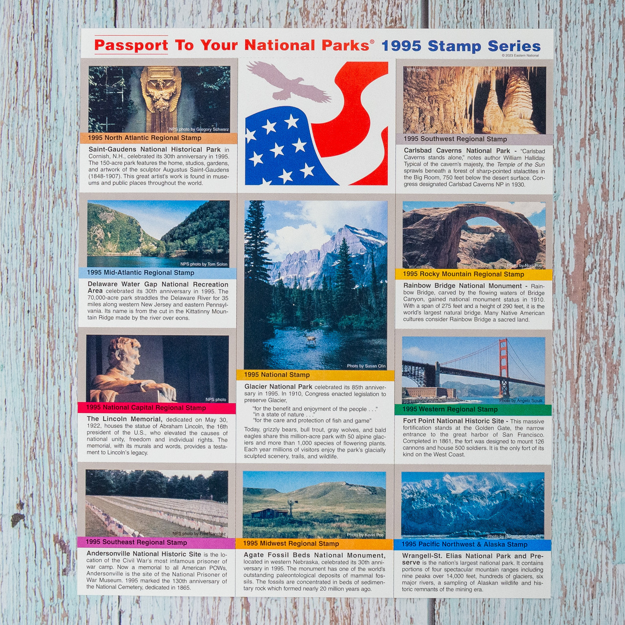 Travel Stamps U.S. National Park Album & Guide Glacier National