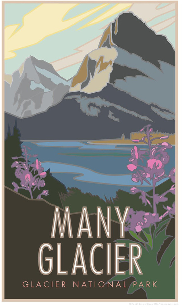 Many Glacier Poster 11x17 - Glacier National Park Conservancy