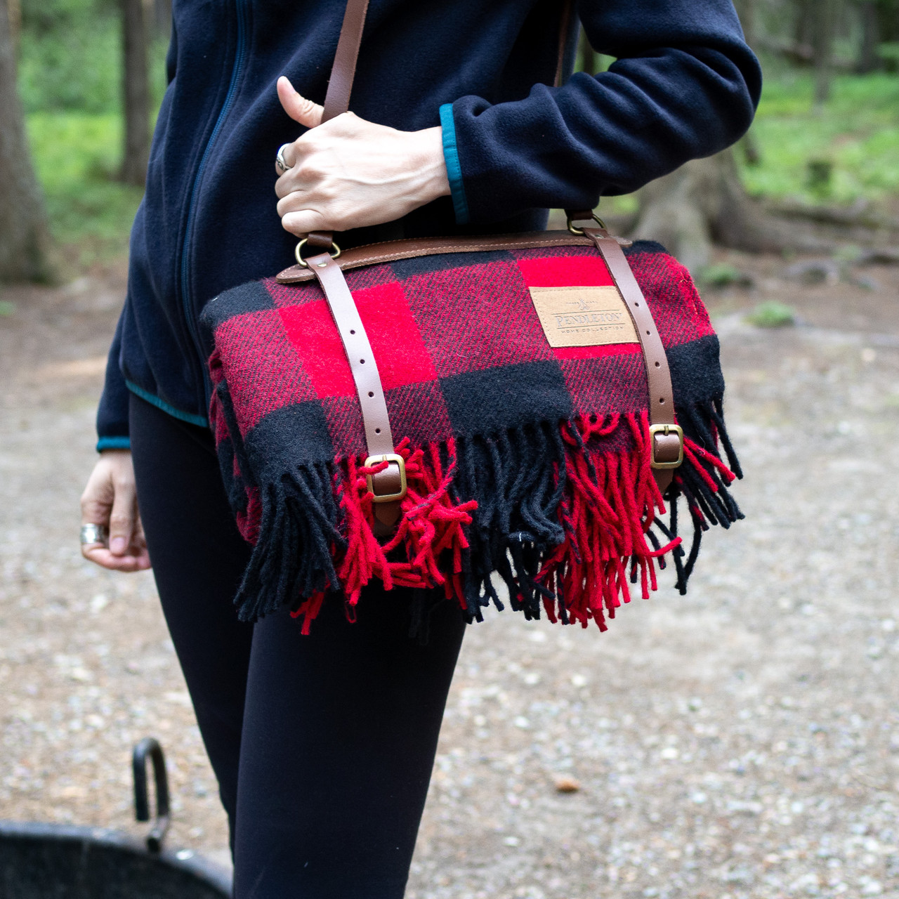 Pendleton Wool Blanket with Carrier Rob Roy Tartan