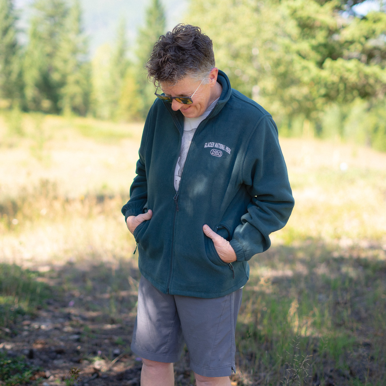 Glacier Full Zip Fleece - Dark Teal - Glacier National Park