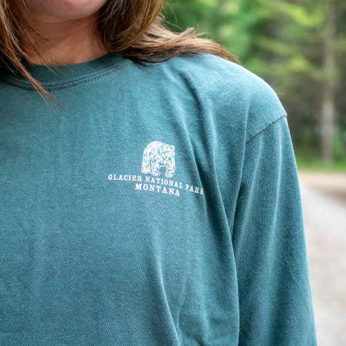 Long Sleeve T-Shirt with Map Glacier Conservancy