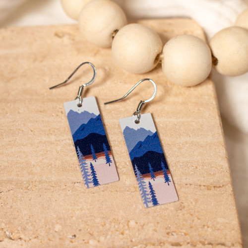 Blue Trees Earrings