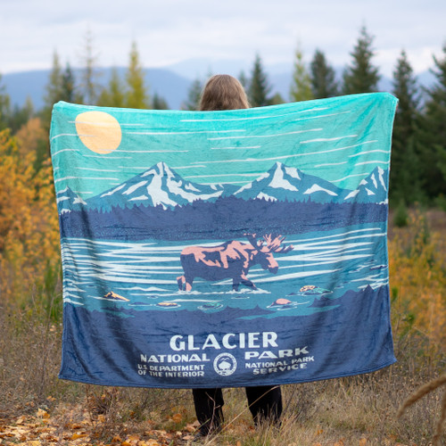 Glacier WPA Lake Fleece Blanket