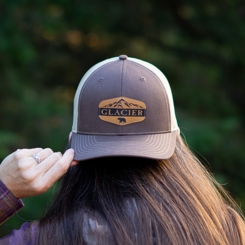 Bamboo Patch Trucker Hat - Brown/Khaki
