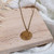 Rising Wolf Topography Necklace - Brass