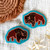 Bison Beaded Earrings