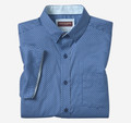 Printed Short-Sleeve Shirt (Light Blue)