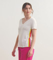 V-Neck Knit Tee - White