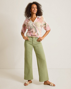 Patch Pocket High Rise Wide Leg
