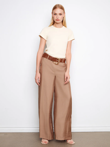 Satin Belted Wide Leg