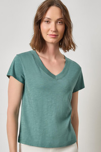 Relaxed Short Sleeve V-Neck-26