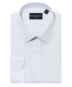 Poplin Tattersall Spread Collar