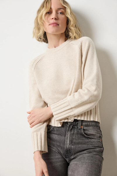 Saddle Sleeve Crewneck