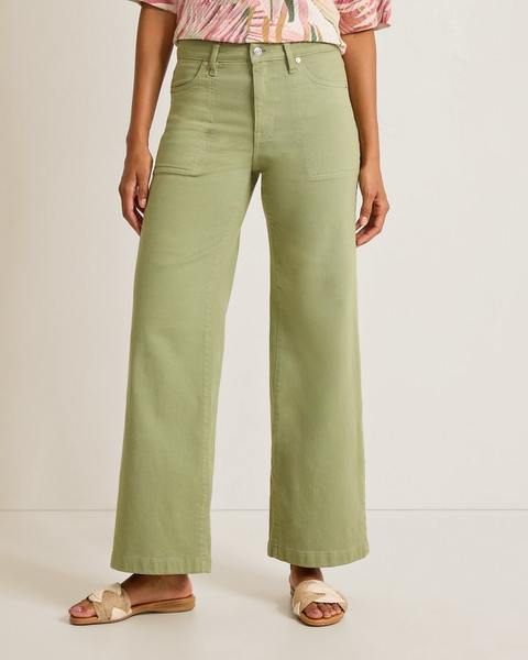 Patch Pocket High Rise Wide Leg