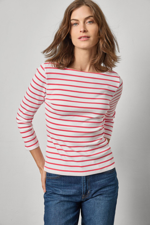 Rib Stripe 3/4 Boatneck-26
