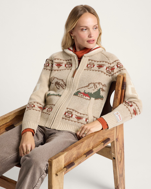 Alpine Lambswool Zip-Up Cardigan