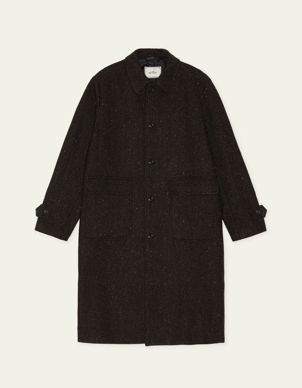 Herringbone Wool Coat