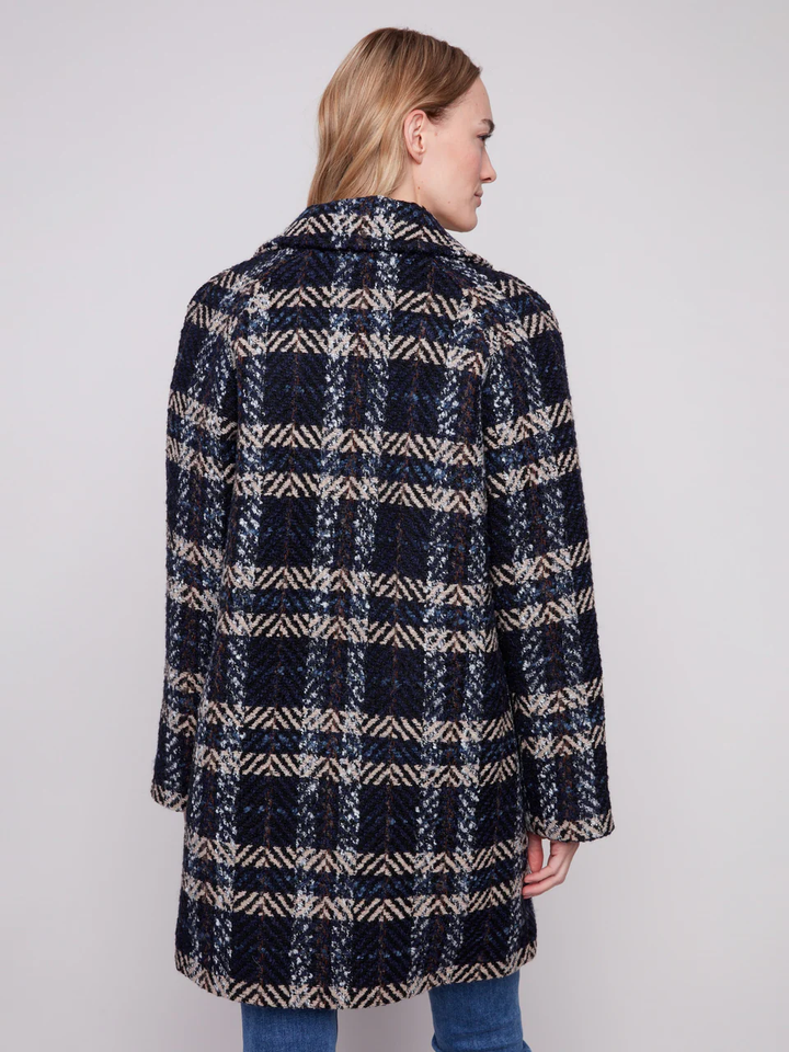 Plaid Boucle Coat
