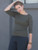 3/4-Sleeve Striped Boatneck - Sage