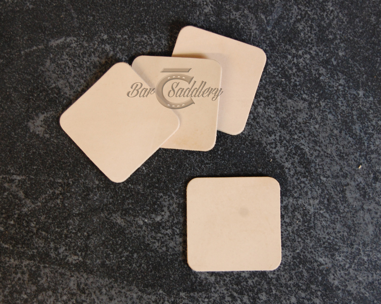 Square Coaster Blanks - Vegetable Tanned