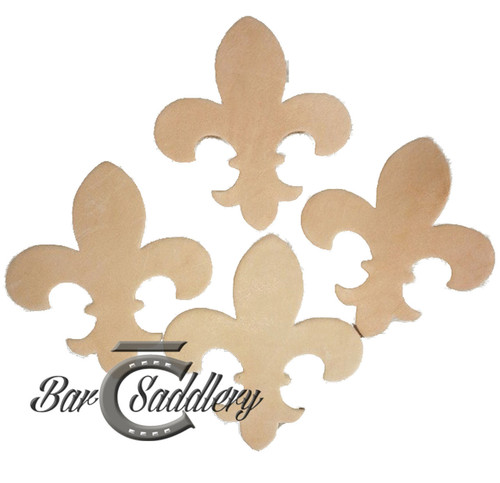 Fleur De Lis leather blanks - saddle fleur de lis