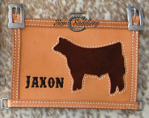 Leather Exhibitor Show Number Harness - Inlay With Name