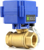 U.S. Solid Motorized Ball Valve- 1/2” Brass Electrical Ball Valve with Full Port, 85-265 V AC, 2 Wire Auto Return