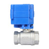 U.S. Solid Motorized Ball Valve- 1/2” Stainless Steel Electrical Ball Valve with Full Port, 9-24 V AC/DC, 2 Wire Auto Return, Normally Open