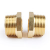 U.S. Solid 2pcs Brass Reducer Hex Bushing Brass Threaded Pipe Fitting 1" NPT Male x 1/2" NPT Female Adapter