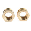 U.S. Solid 2pcs Brass Reducer Hex Bushing Brass Threaded Pipe Fitting 3/4" NPT Male x 1/2" NPT Female Adapter