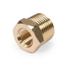 U.S. Solid 2pcs Brass Reducer Hex Bushing Brass Threaded Pipe Fitting 3/8" NPT Male x 1/8" NPT Female Adapter