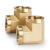 U.S. Solid 2pcs 90 Degree Barstock Street Elbow Brass Pipe Fitting 3/8" NPT Female Pipe to 3/8" NPT Female