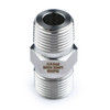 U.S. Solid 304 Stainless Steel Lead Free 6000 psi High Pressure Hex Nipple, 3/8" x 3/8" NPT Male Thread Pipe Adapter(1 pc)