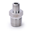 U.S. Solid 304 Stainless Steel Lead Free 6000 psi High Pressure Hex Nipple, 1/2" x 1/4" NPT Male Thread Pipe Adapter(1 pc)