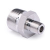 U.S. Solid 304 Stainless Steel Lead Free 6000 psi High Pressure Hex Nipple, 3/4" x 1/4" NPT Male Thread Pipe Adapter(1 pc)