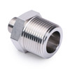 U.S. Solid 304 Stainless Steel Lead Free 6000 psi High Pressure Hex Nipple, 1" x 3/8" NPT Male Thread Pipe Adapter(1 pc)