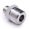 U.S. Solid 304 Stainless Steel Lead Free 6000 psi High Pressure Hex Nipple, 1" x 1/2" NPT Male Thread Pipe Adapter(1 pc)
