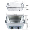 6.5L Mechanical Ultrasonic Cleaner - 1.7 gal 40 KHz Stainless Steel Ultrasonic Cleaning Machine for Industrial and Jewelry