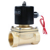 U.S. Solid Solenoid Valve- 1-1/2" 12V DC Brass Electric Solenoid Valve, Normally Closed, VITON Seal