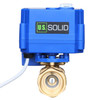 Motorized Ball Valve- 3/4" Brass Electrical Ball Valve with Manual Function, Standard Port, 9-24V AC/DC and 3 Wire Setup by U.S. Solid