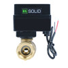 3/4" Motorized Ball Valve - Brass Electric Ball Valve with 3 Indicator Lights - 2 Wire Auto Return, Normally Closed, 9-36V AC/DC by U.S. Solid