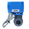 1/2” UPVC Motorized Ball Valve - 9-36V AC/DC Plastic Electrical Ball Valve with Full Port, 2 Wire Auto Return, Normally Closed