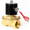 U.S. Solid Solenoid Valve- 1-1/4" 110V AC Brass Electric Solenoid Valve, Normally Closed, VITON Seal
