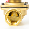 U.S. Solid Solenoid Valve- 1-1/4" 110V AC Brass Electric Solenoid Valve, Normally Closed, VITON Seal